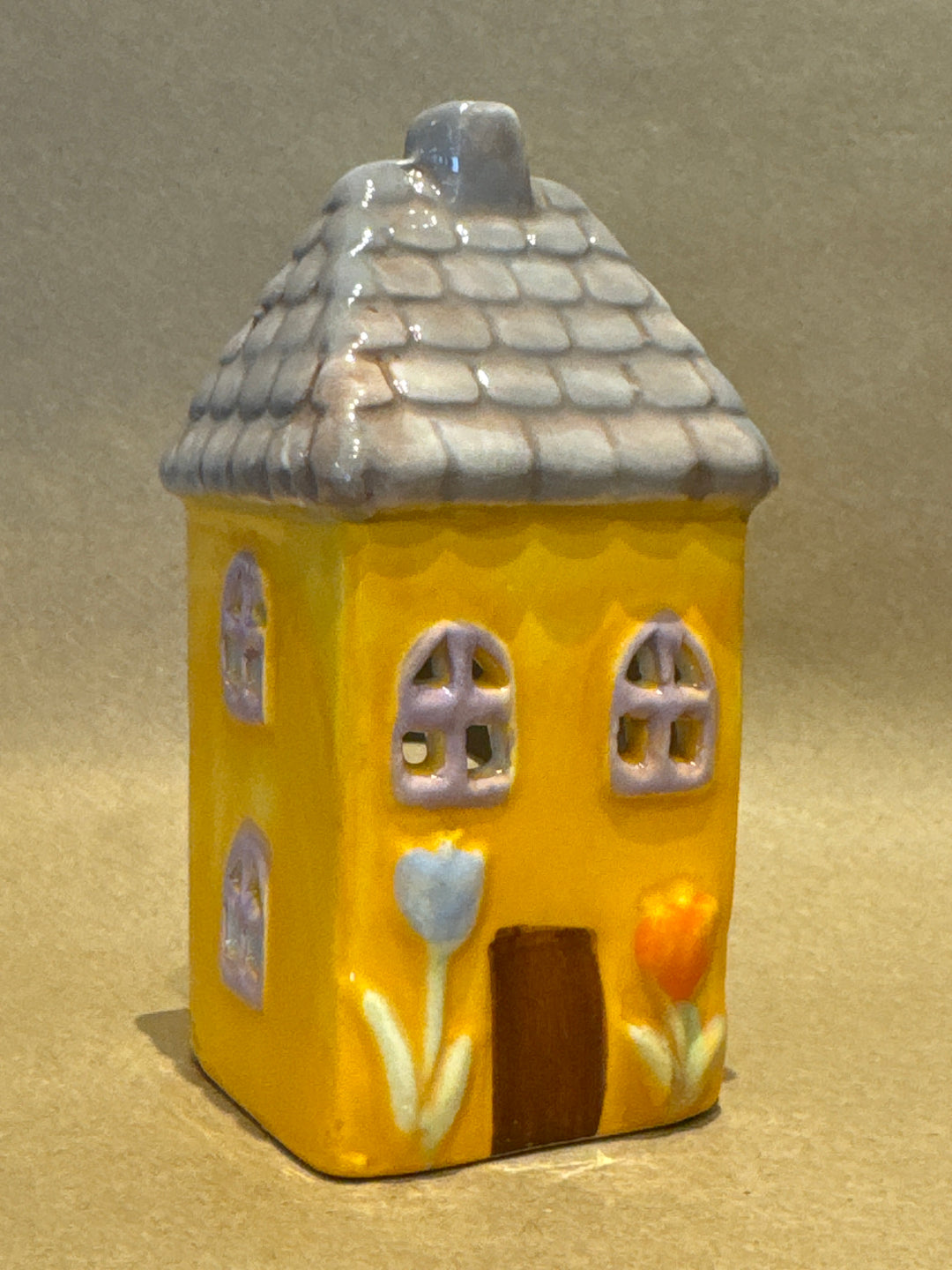 Telysholder, Hus med blomster, små