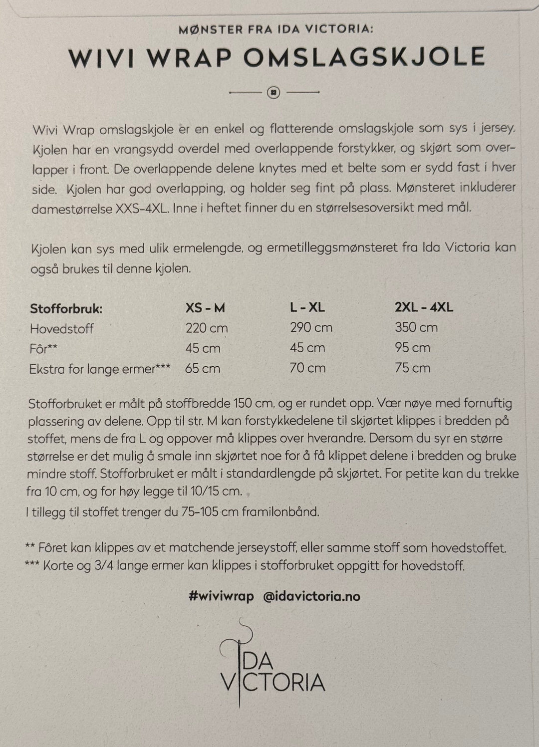 Symønster - Wivi Wrap Omslagskjole