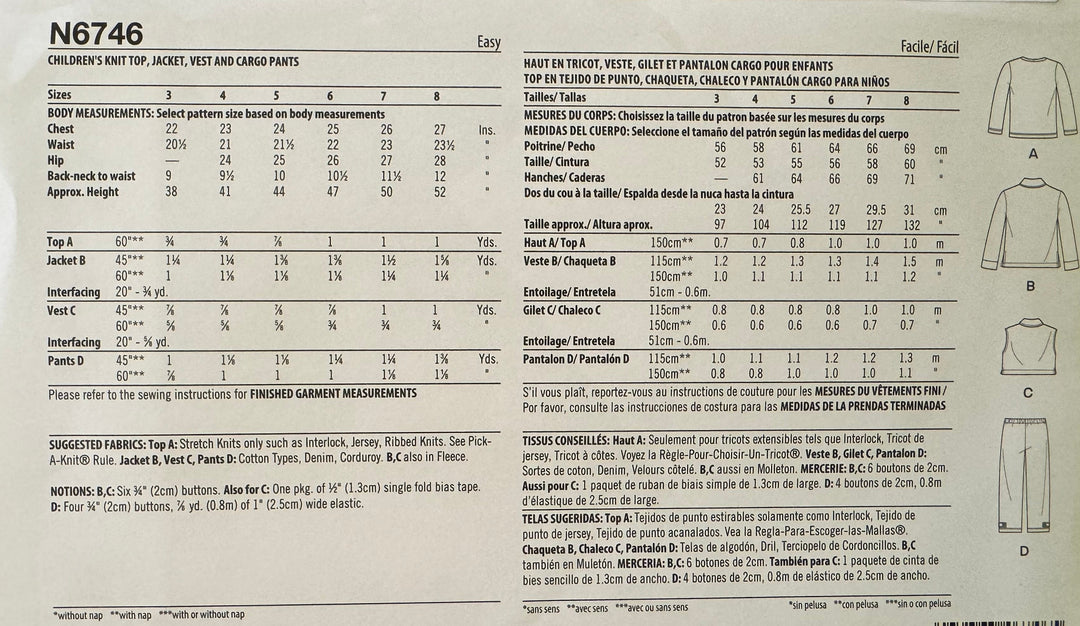 Symønster - Klær til barn N6747