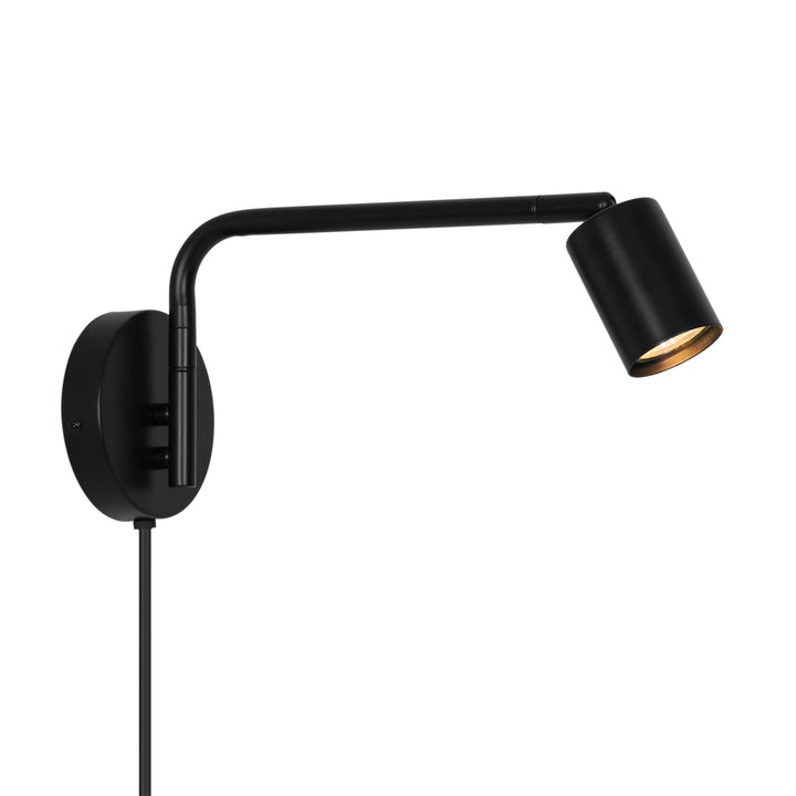 Vegglampe Explore Long, Svart