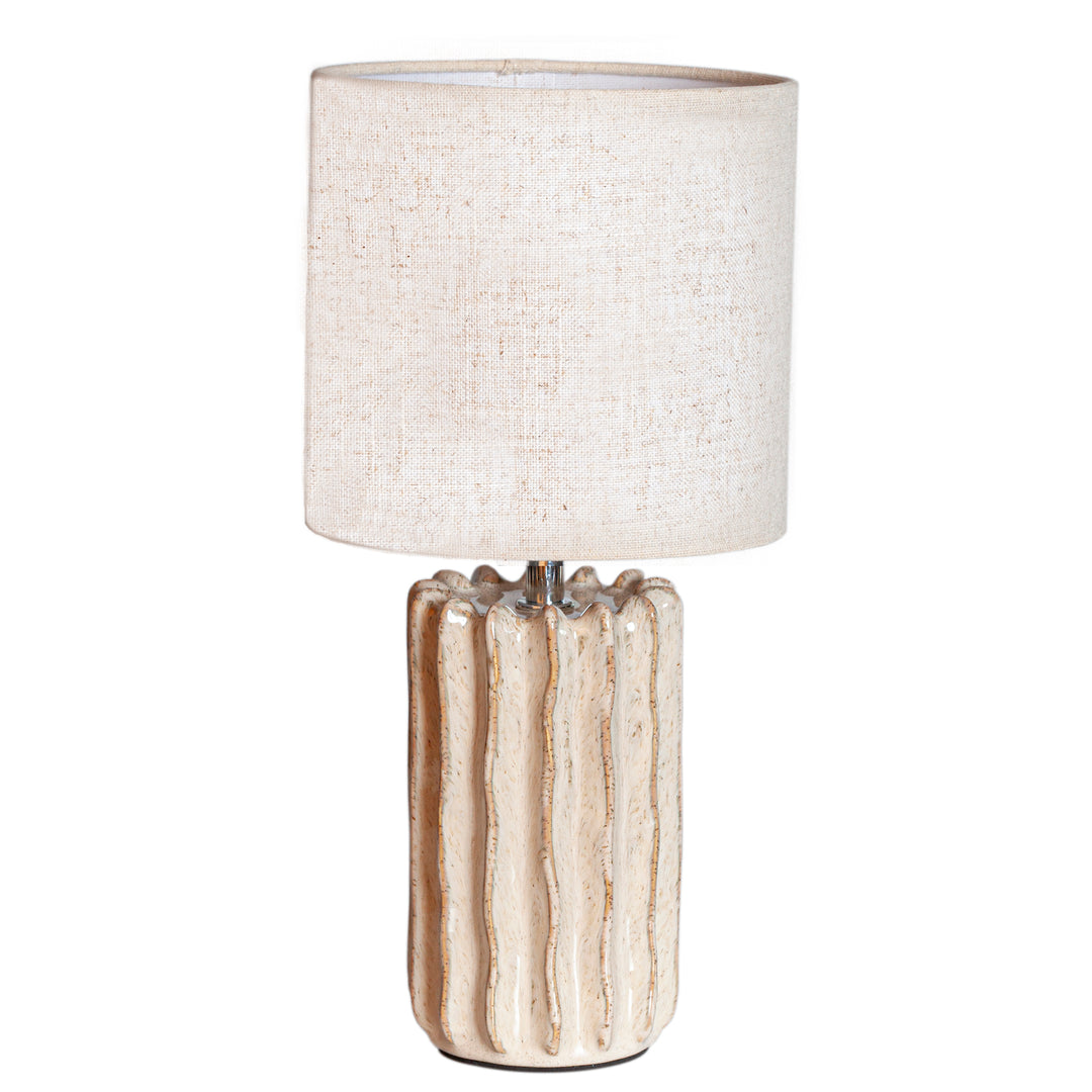 Bordlampe Flint, Beige