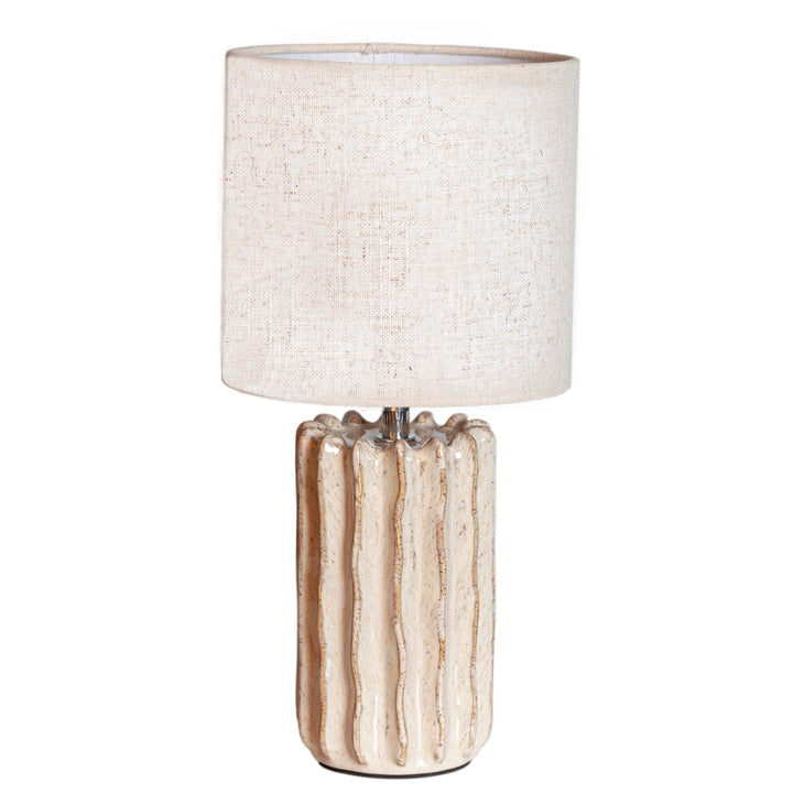 Bordlampe Flint, Beige