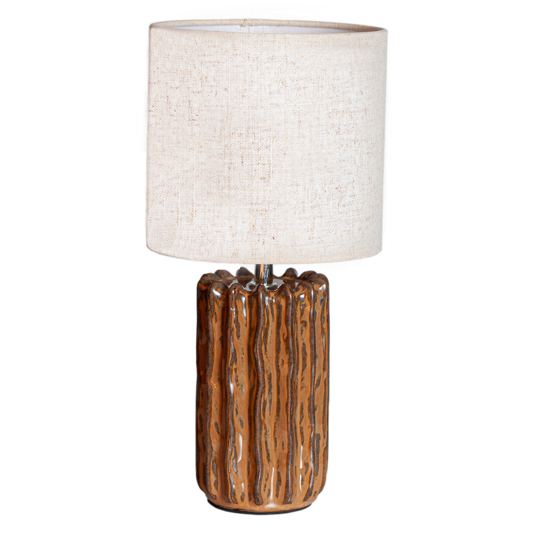Bordlampe Flint, Brun