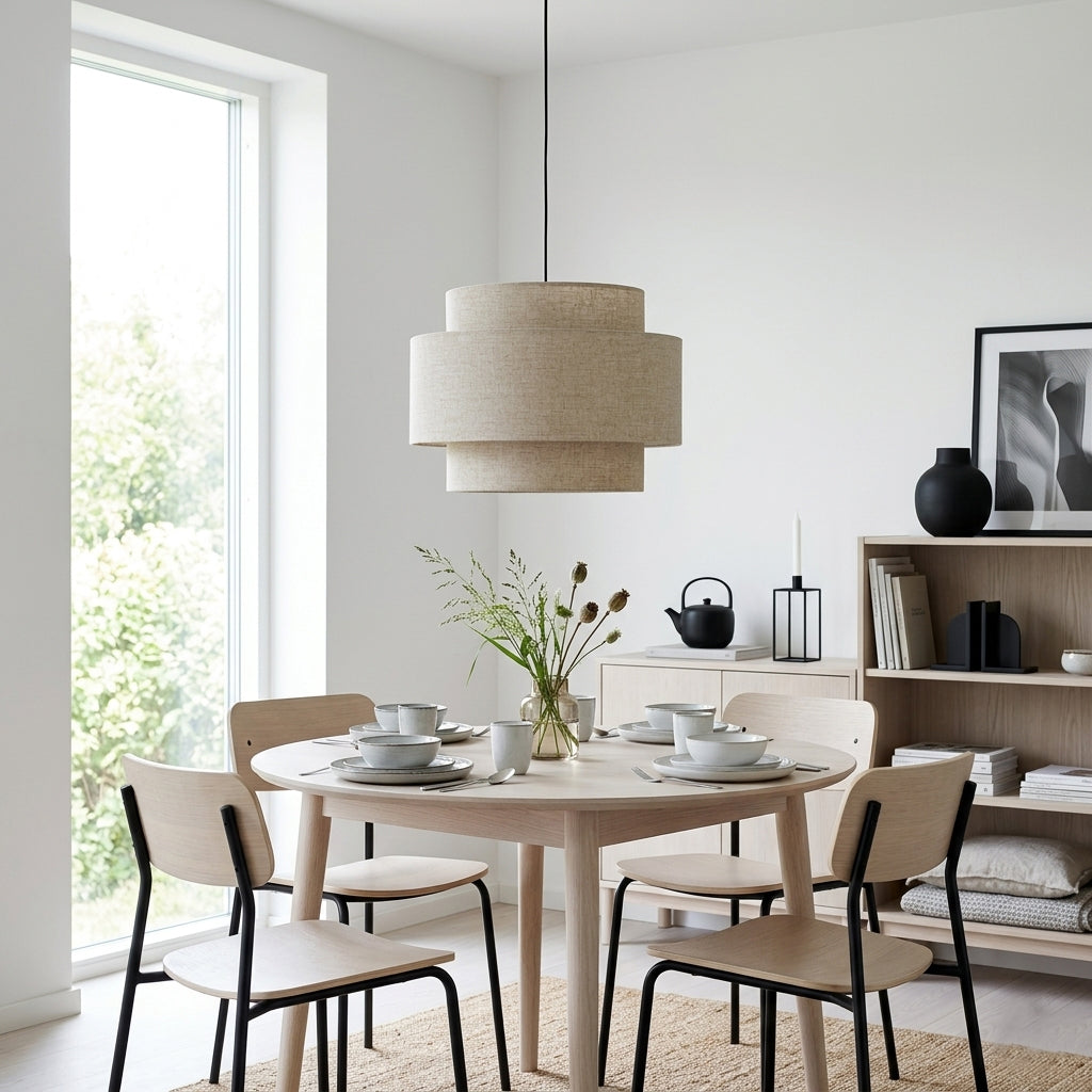 Taklampe Hilma, Ø40cm Beige