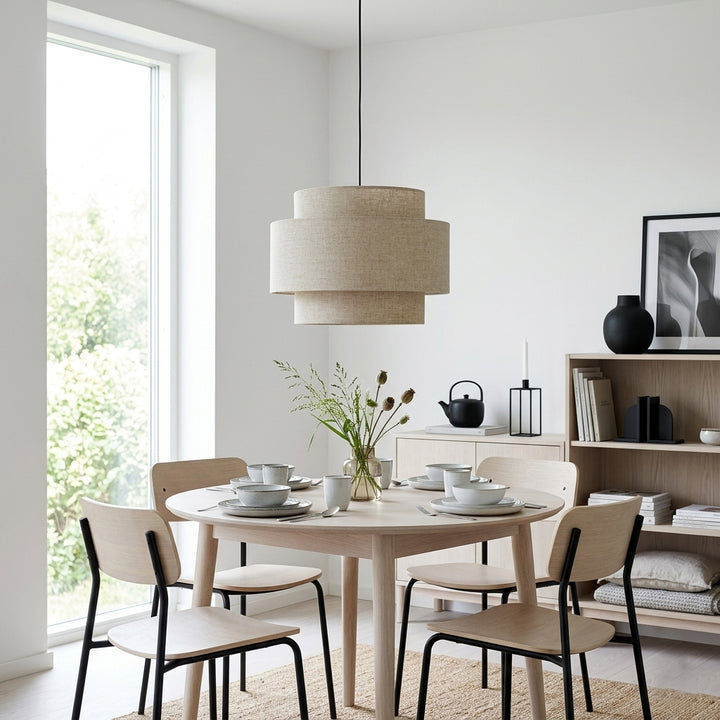 Taklampe Hilma, Ø40cm Beige