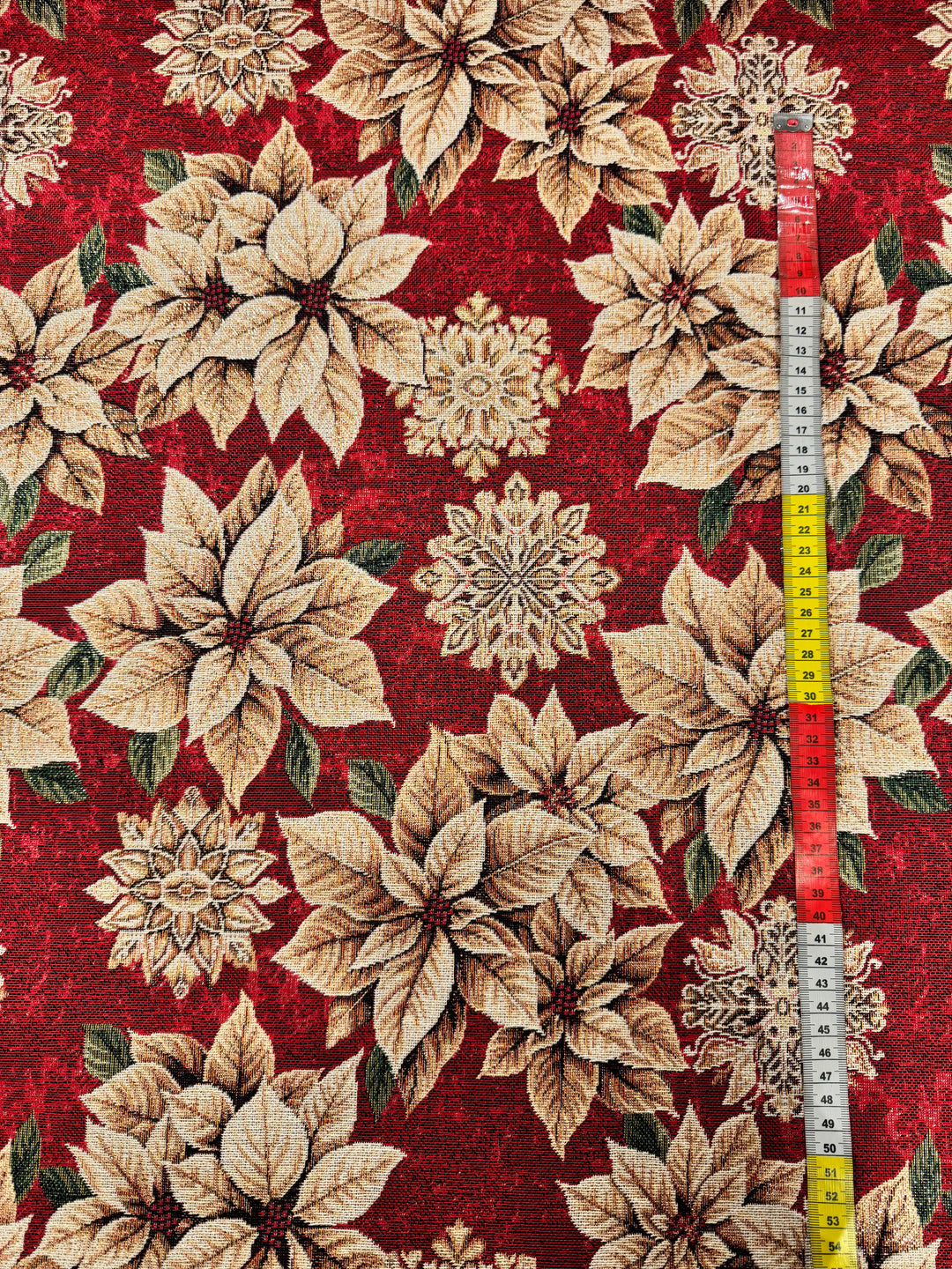 Metervare, Gobelin - Freezer Lurex Rojo