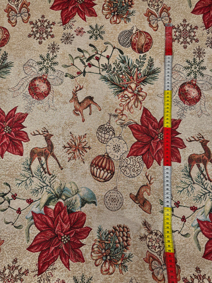 Metervare, Gobelin - Tinsel Lurex Oro/Beige