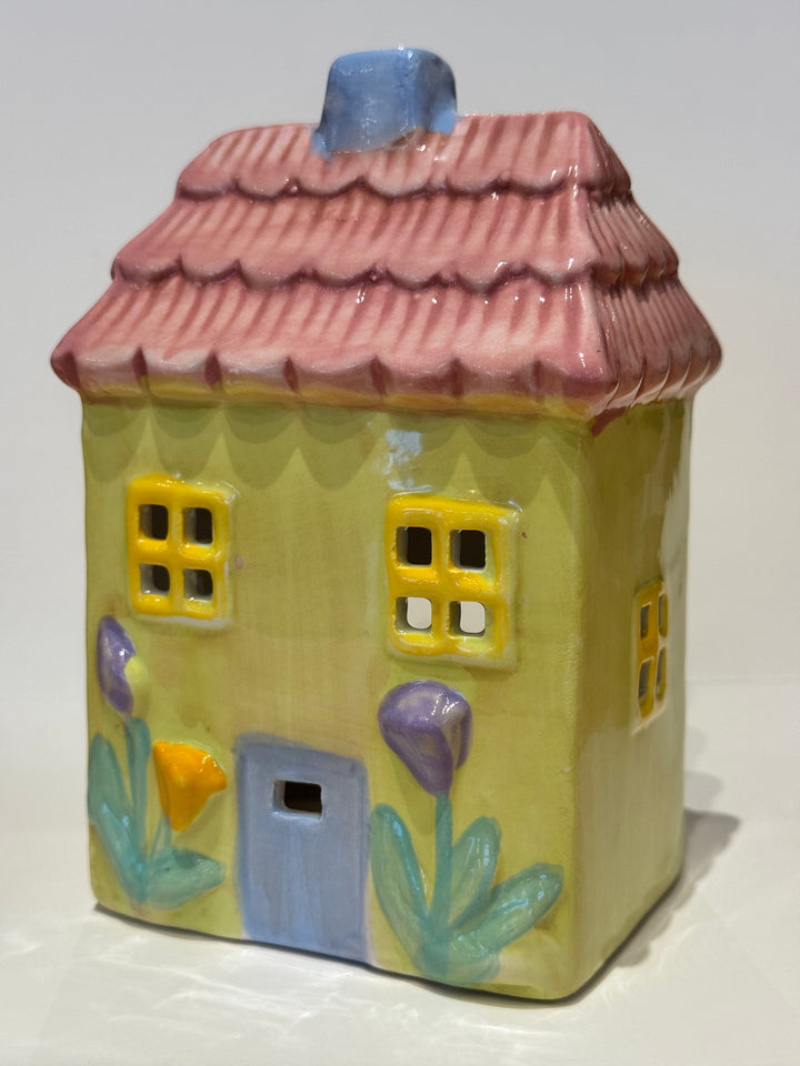Telysholder, Hus med blomster