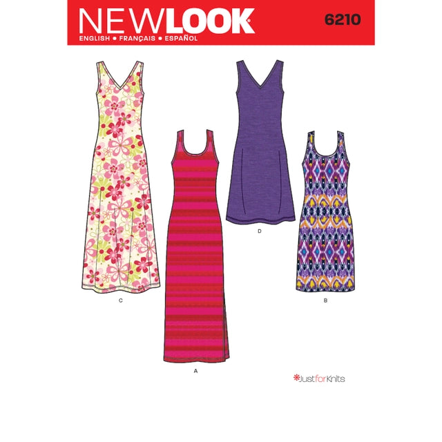 Symønster New Look, Kjole 6210