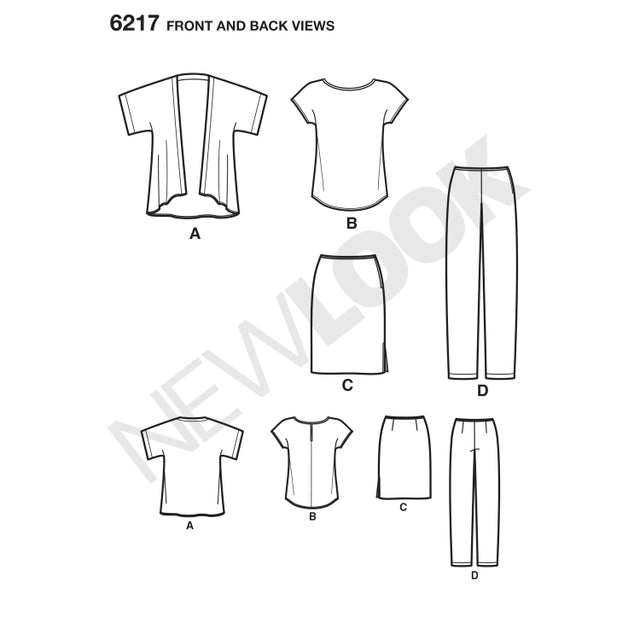 Symønster New Look, Kimono-jakke 6217