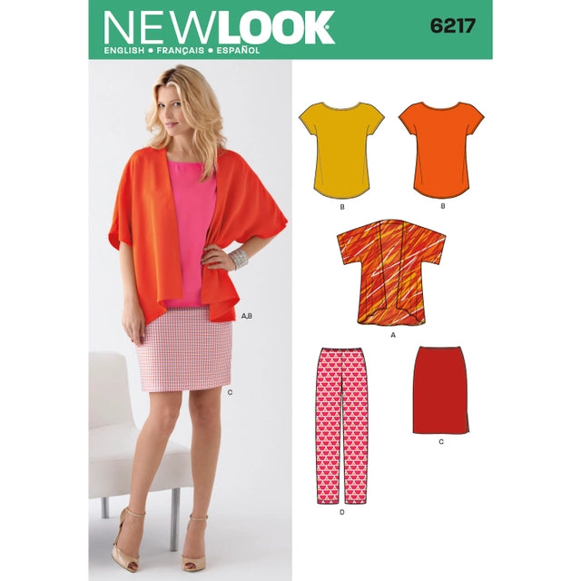 Symønster New Look, Kimono-jakke 6217