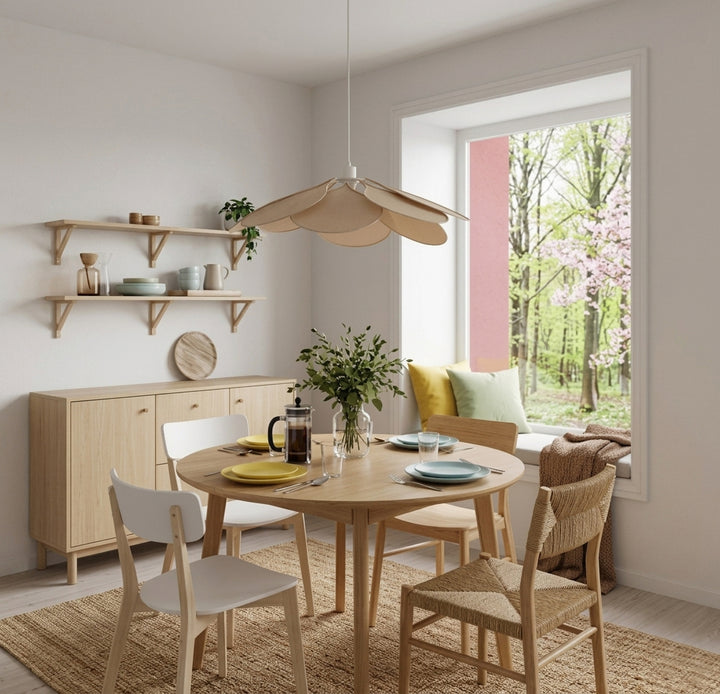 Taklampe Magnolia, Ø80cm Beige