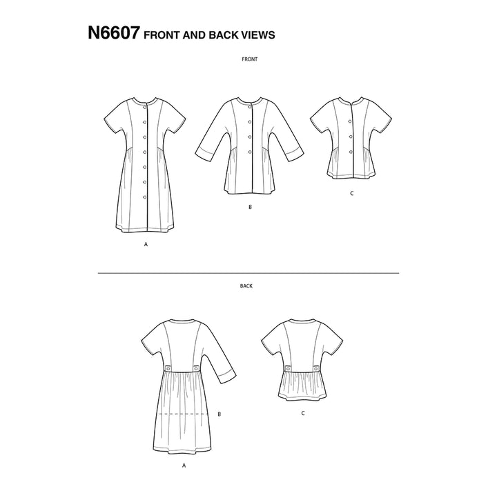 Symønster New Look, Overdeler til dame N6607