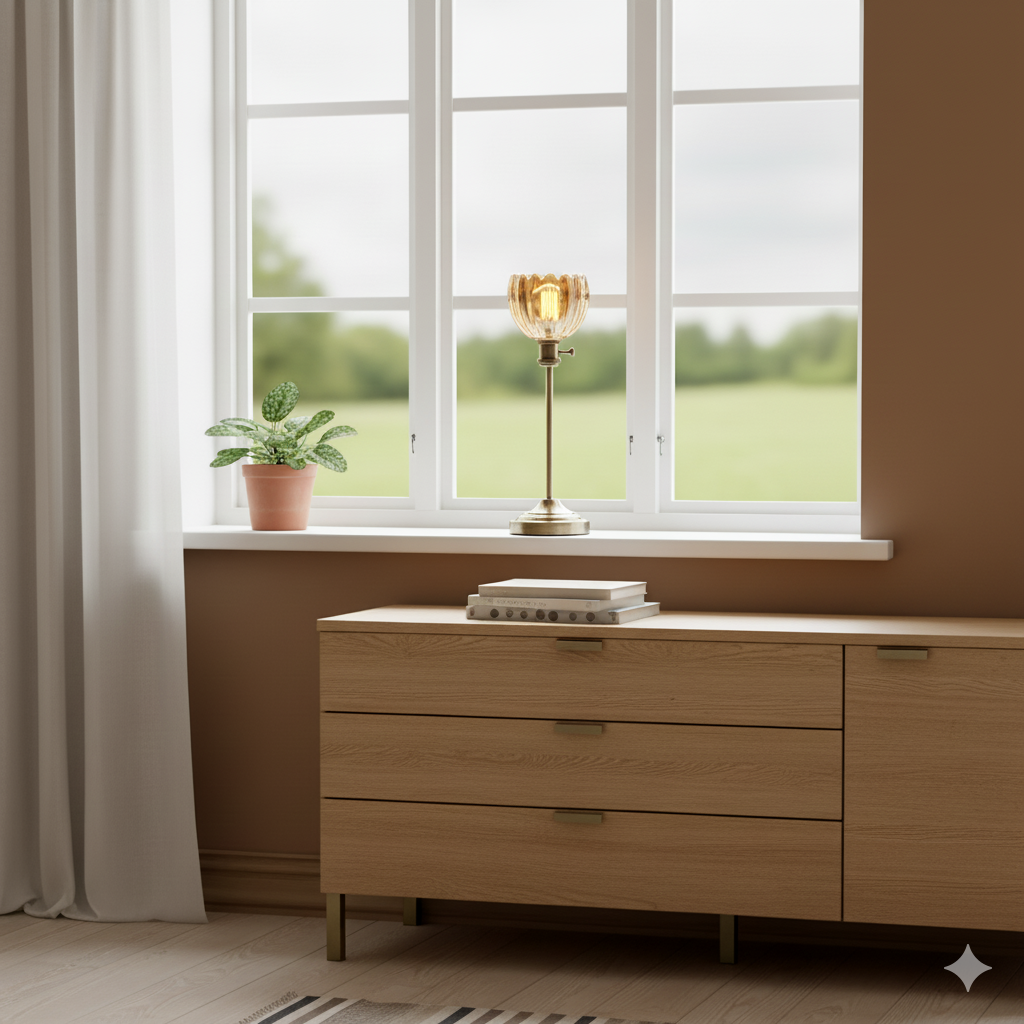 Bordlampe Nora, Amber