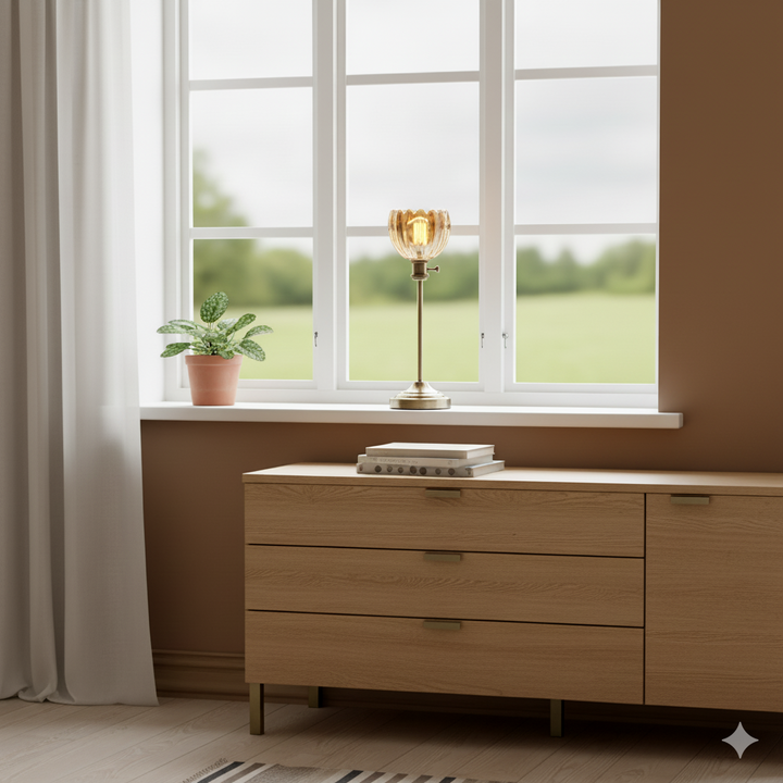 Bordlampe Nora, Amber
