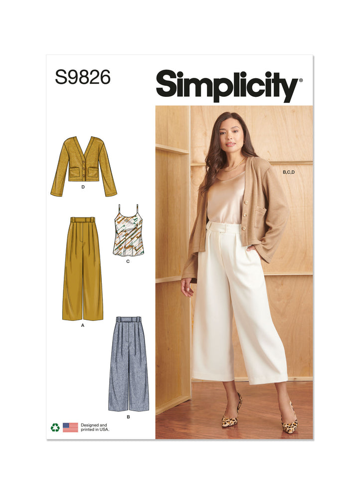 Symønster Simplicity, Dameklær 9826