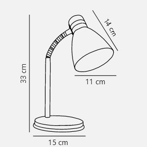 Cyclone bordlampe hvit