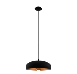 Mogano taklampe svart/kobber