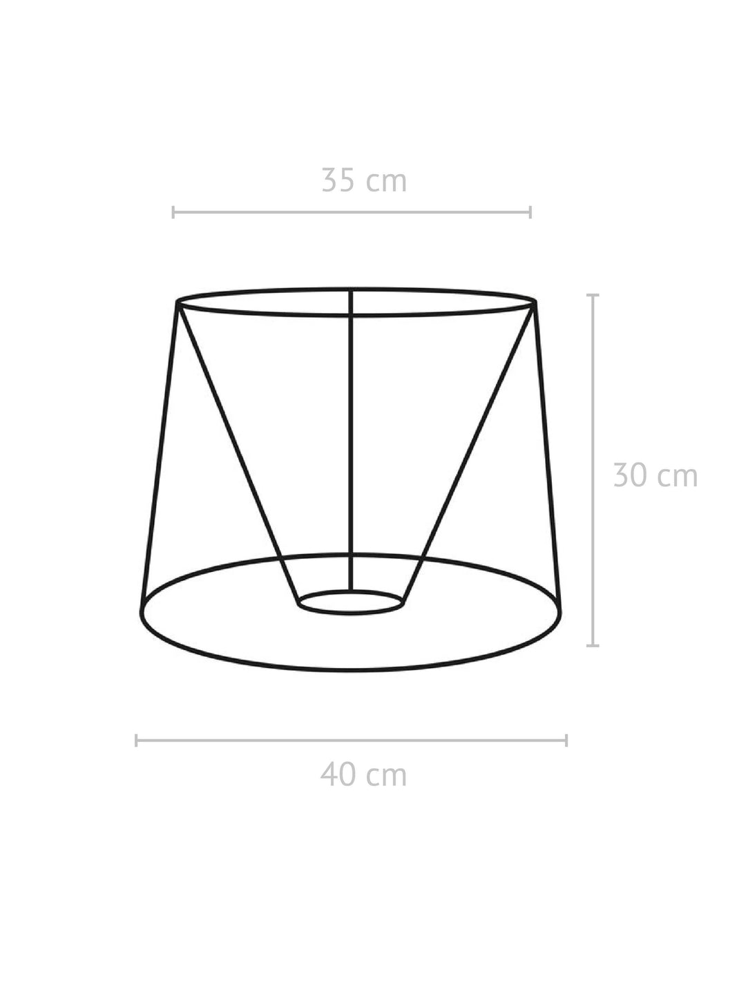 Lampeskjerm Sofia, Natur 40cm