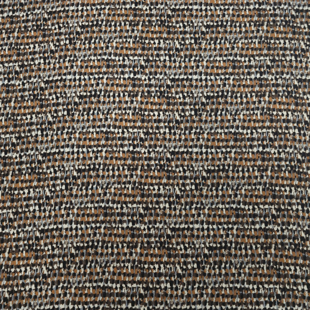 Metervare, Viskose twill - Brunrutet