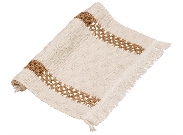 Vevd brikke krem/beige