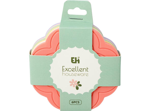 Glassbrikker i silikon, 6pk