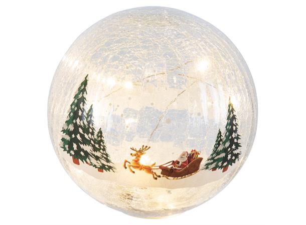 Glasskule m/nisseslede. Ledlys