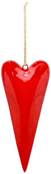 Julepynt Hjerte Metall Rød