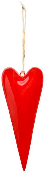 Julepynt Hjerte Metall Rød