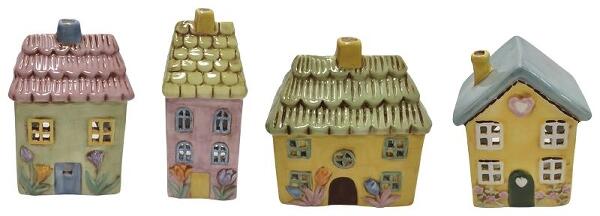 Telysholder, Hus med blomster