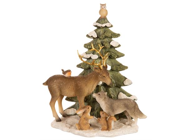 Juletre og skogsdyr