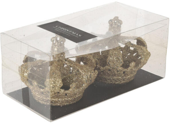 Krone m/glitter 2pk