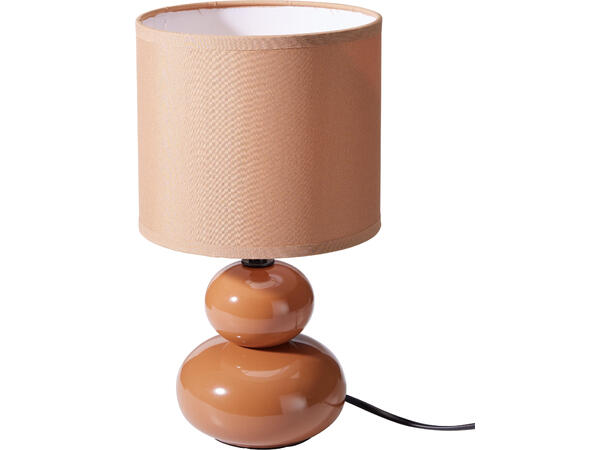 Bordlampe i keramikk, Brun