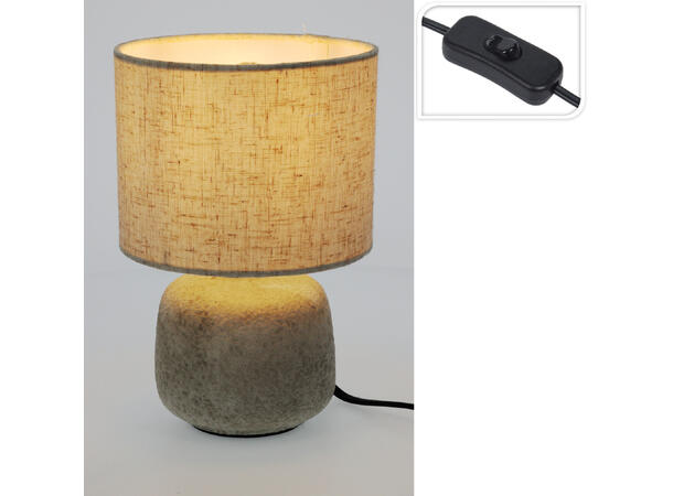 Bordlampe i keramikk, offwhite
