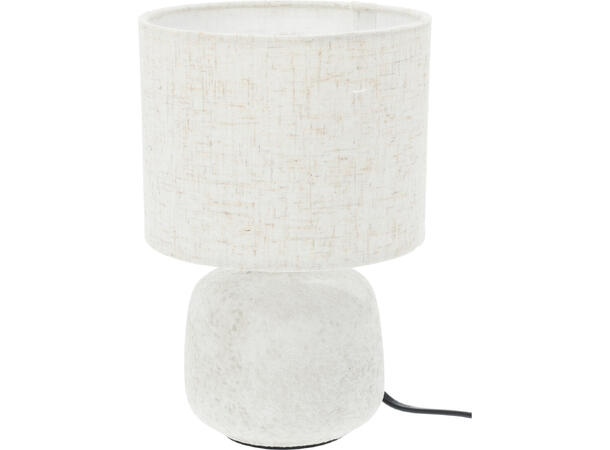 Bordlampe i keramikk, offwhite