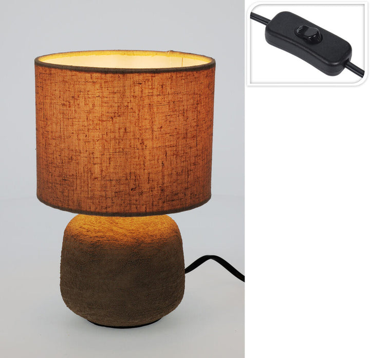Bordlampe i keramikk, sand