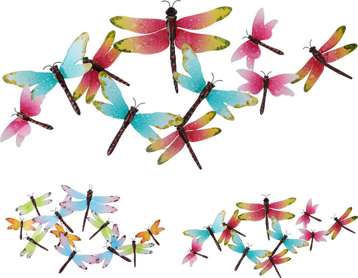 Veggdekor Øyenstikkere i metall, 73x34cm