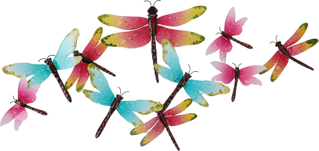 Veggdekor Øyenstikkere i metall, 73x34cm