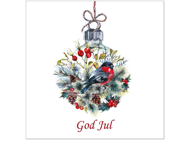 Servietter, God jul dompap i kule