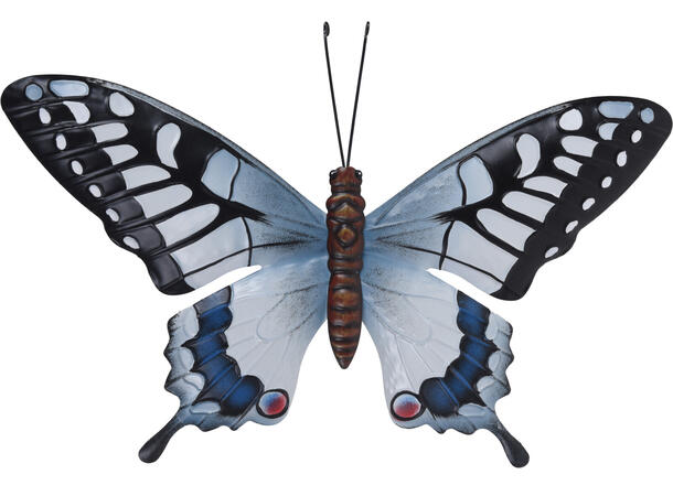 Veggdekor Sommerfugl i metall, 35x24cm