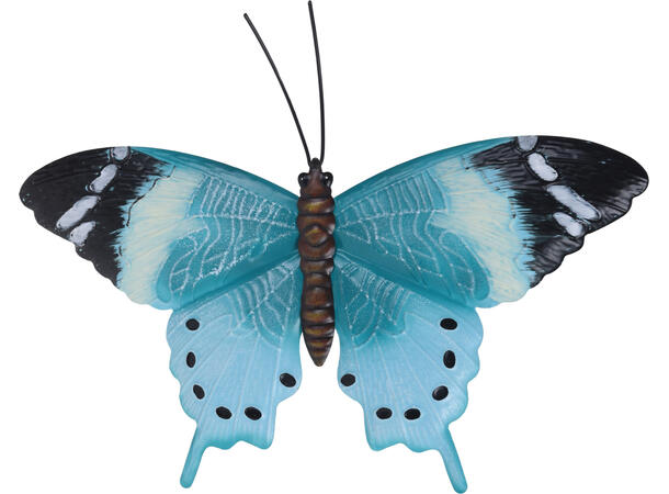 Veggdekor Sommerfugl i metall, 35x24cm