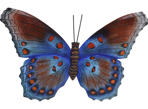 Veggdekor Sommerfugl i metall, 35x24cm