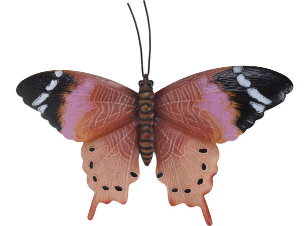 Veggdekor Sommerfugl i metall, 35x24cm