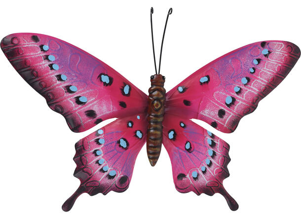 Veggdekor Sommerfugl i metall, 35x24cm