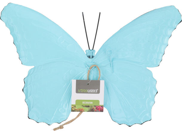 Veggdekor Sommerfugl i metall, 35x24cm