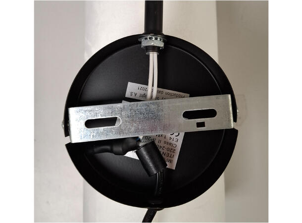 Terni vegglampe m/svart skjerm