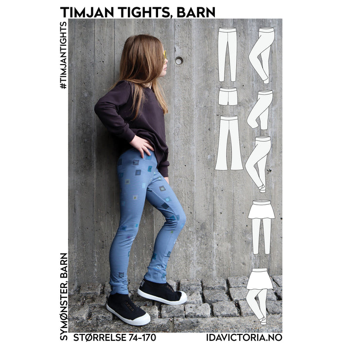 Timjan tights, barn - symønster