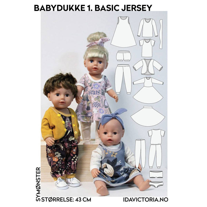 Sy til babydukke - Symønster