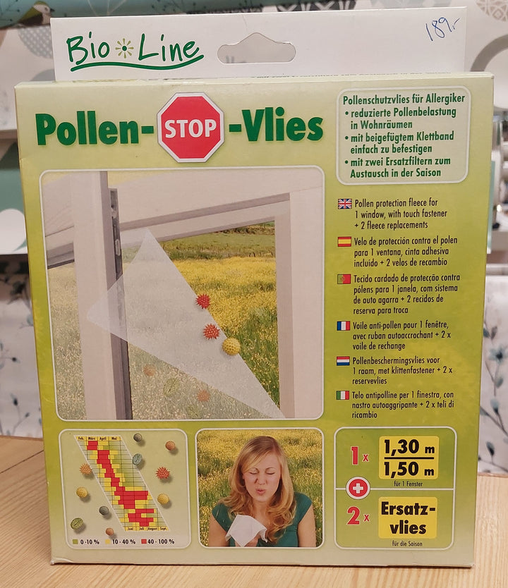 Pollen-vlies for vindu