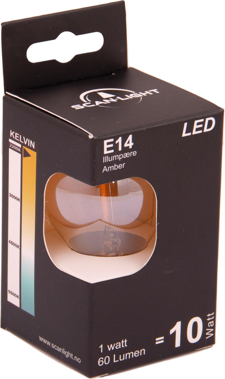 Filament LED illum 1w amber